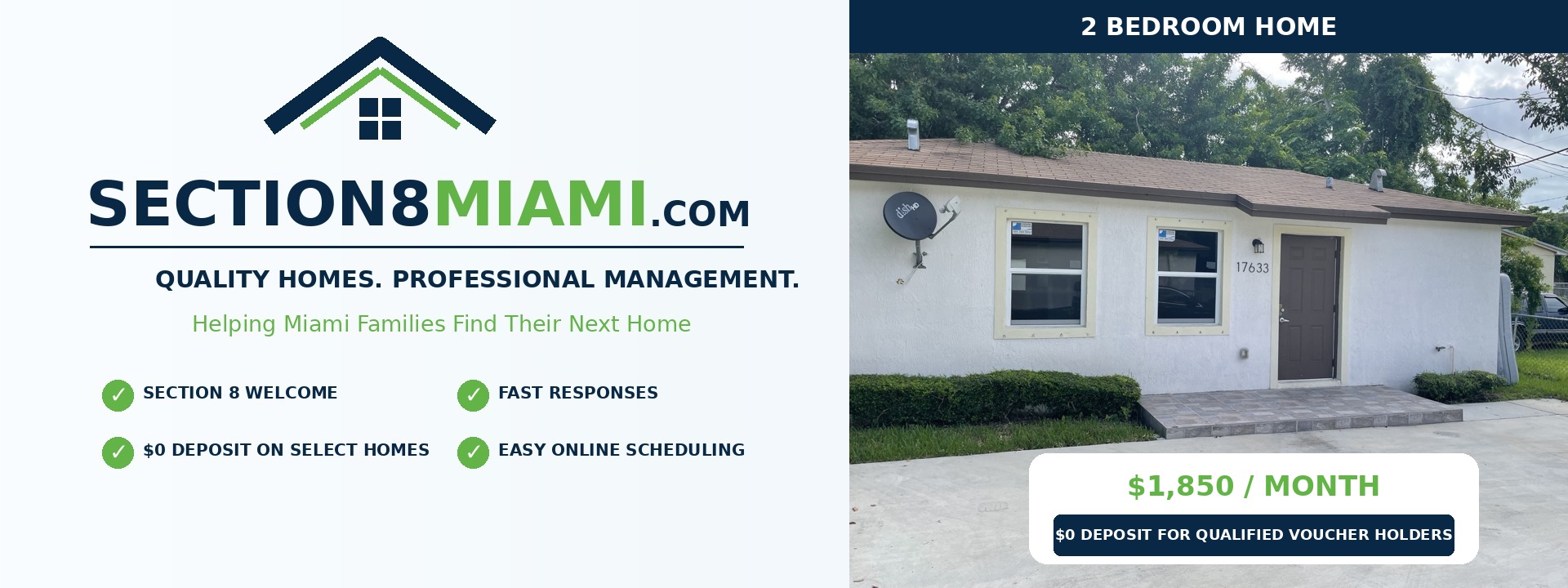 Section8Miami.com available rental homes using actual property photos